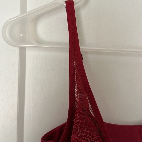 Body by Victoria Unlined Demi/Demo-Buste Non Double in Red! - Picture 4 of 6
